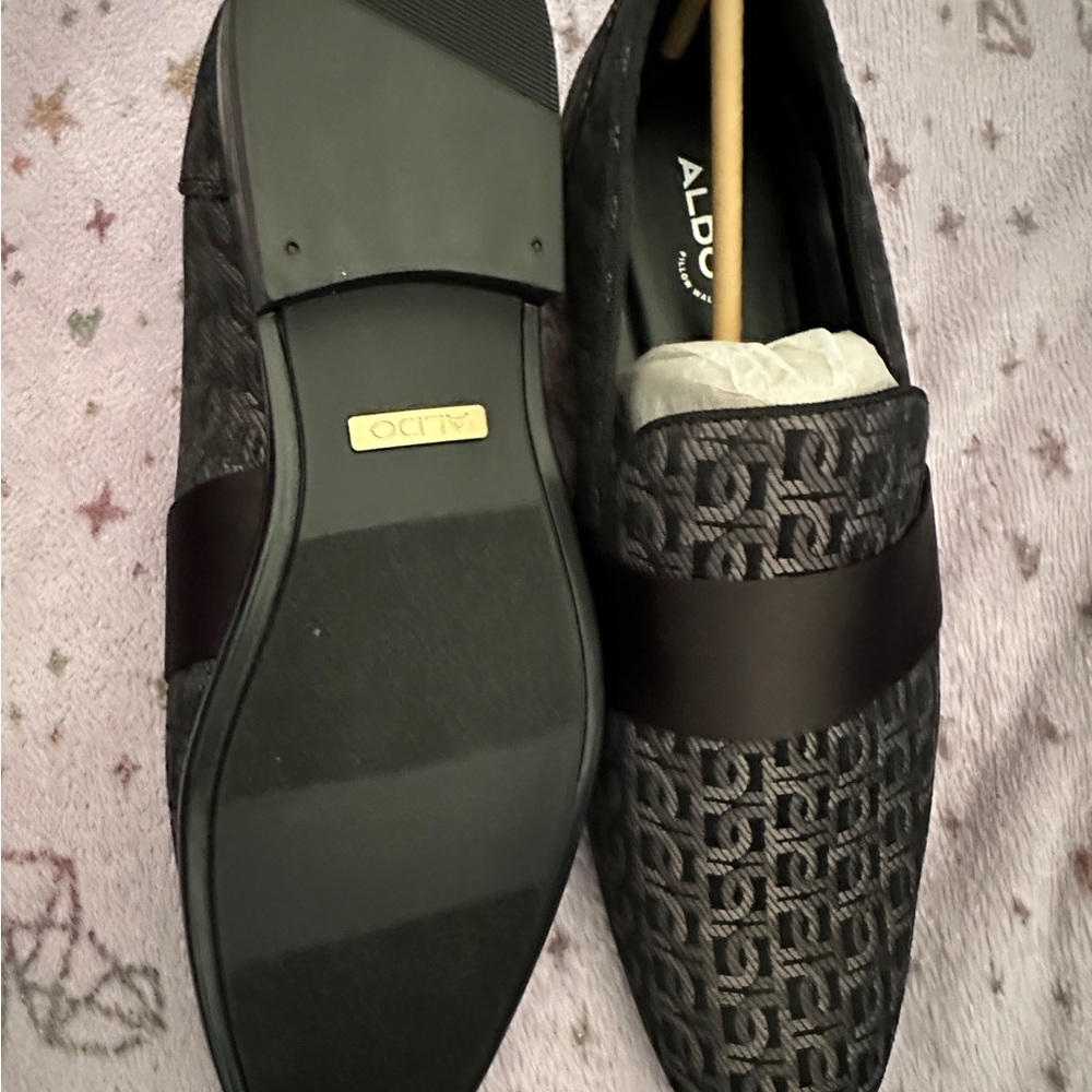 Aldo Men's Patterned Black Loafers